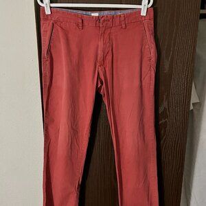 GAP Chino Pants Mens 33x29 Red Cotton Casual Soft Vintage